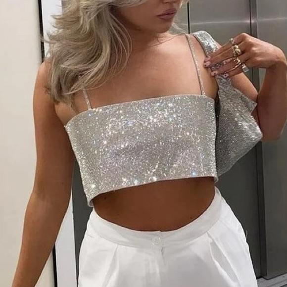 SEQUIN CROP TOP party - Picture 4 of 4